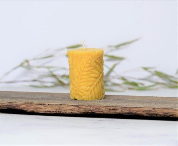 Natural 100% Pure Beeswax Candle - Handmade in the UK