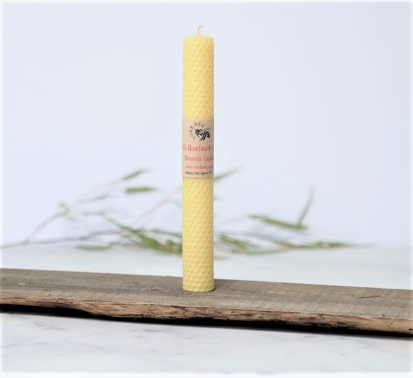 100% Natural Hand-Rolled Beeswax Candle - Made in the UK