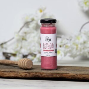 100% Raw British Blossom Honey with Delicious Raspberry Fruits